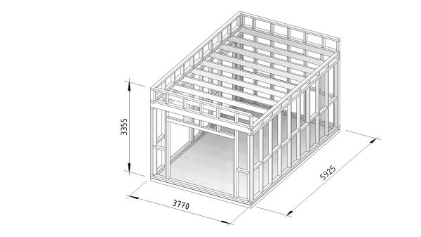 Konstrukce s rovnou střechou